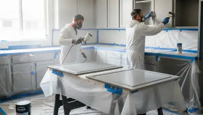 Denver cabinet painting services in Denver, CO by professional painters for a smooth, durable finish