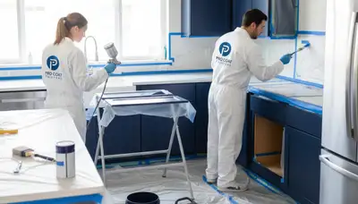 Denver cabinet painting services by Denver Paint Pros in Denver, CO