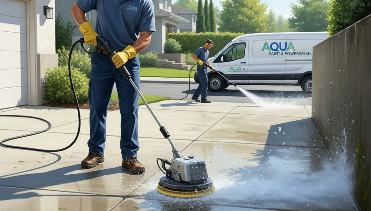 Denver concrete pressure cleaning for driveways, patios, and walkways in Denver, CO