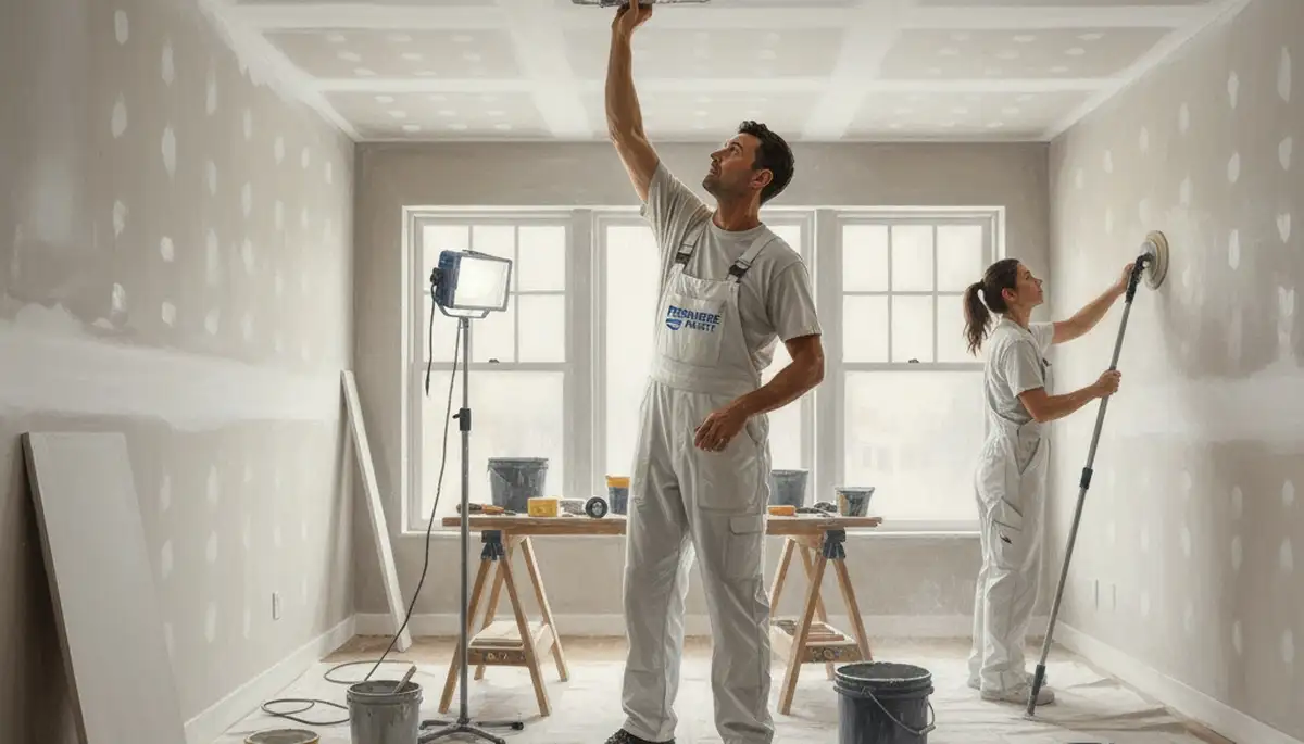 Denver, CO drywall repair by painters repairing cracks, dents, and water damage in a home
