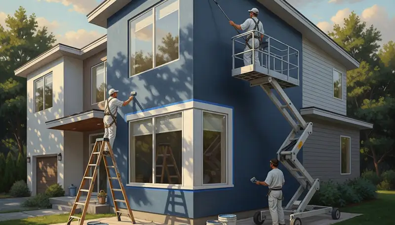 Denver exterior house painting service protecting homes from sun, hail, and temperature changes