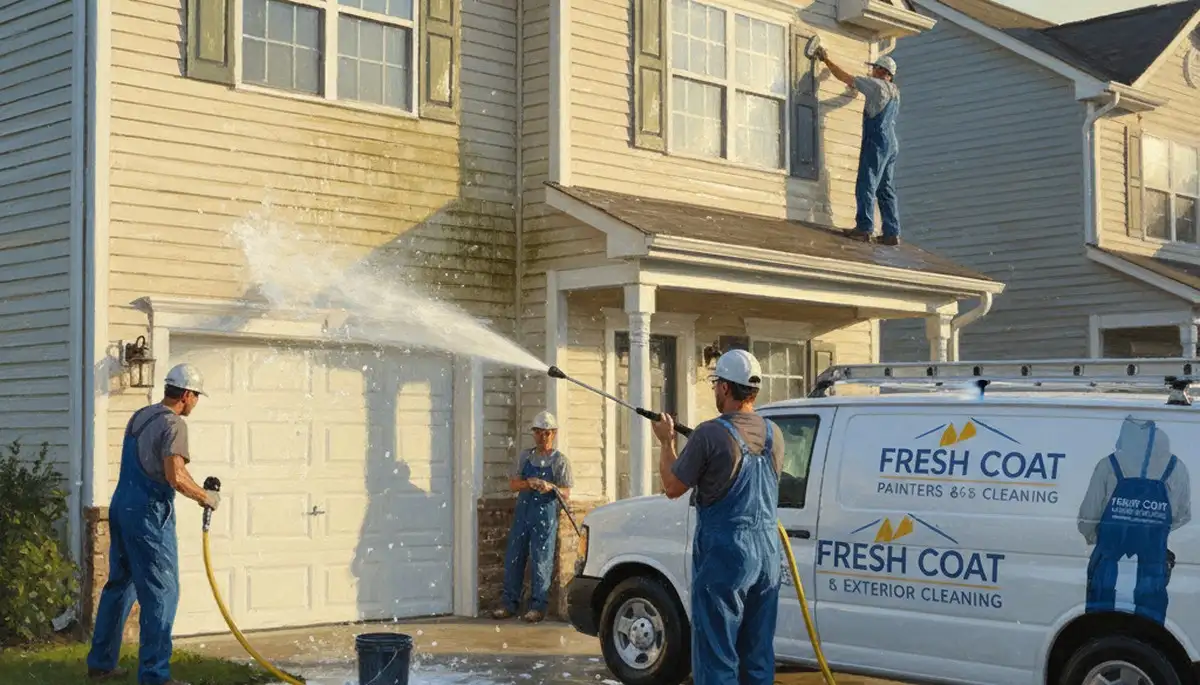Vinyl siding pressure cleaning service in Denver, CO for homes removing dust and buildup