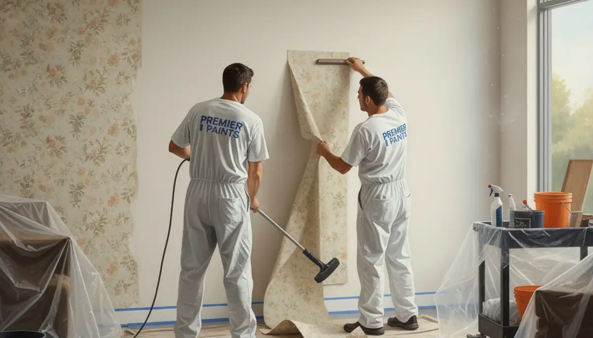 Denver wallpaper removal service preparing walls for painting in a Denver, CO home